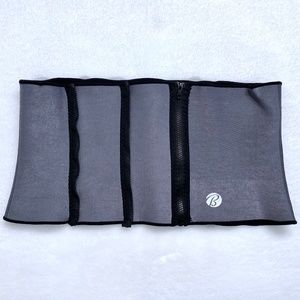 Gray and Black Adjustable Zipper Waist Trainer